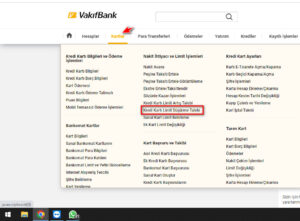 vakıfbank kredi kartı limit düşürme